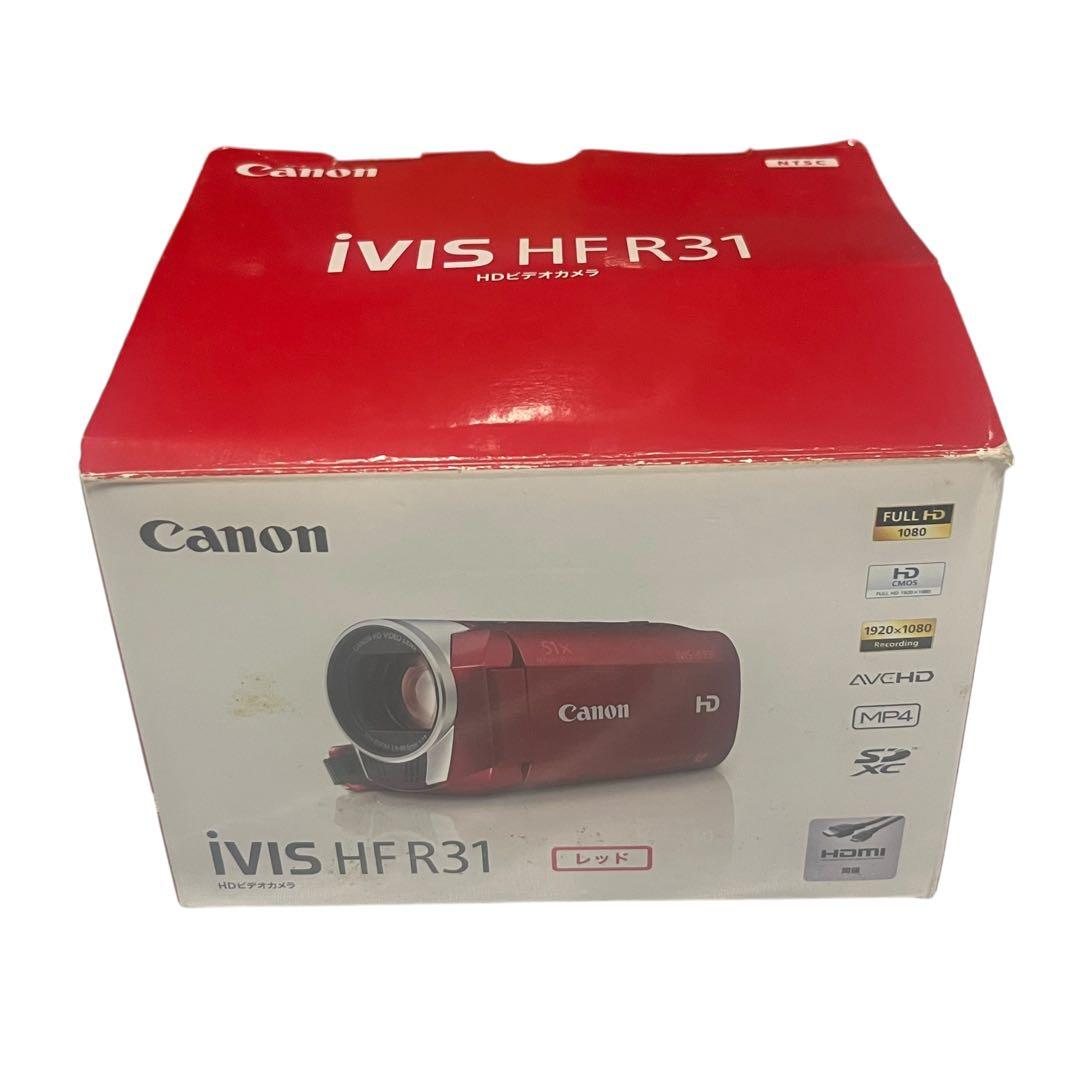 【メ1010-15】Canon ivisHFR32 ハンディビデオカメラ　レッド