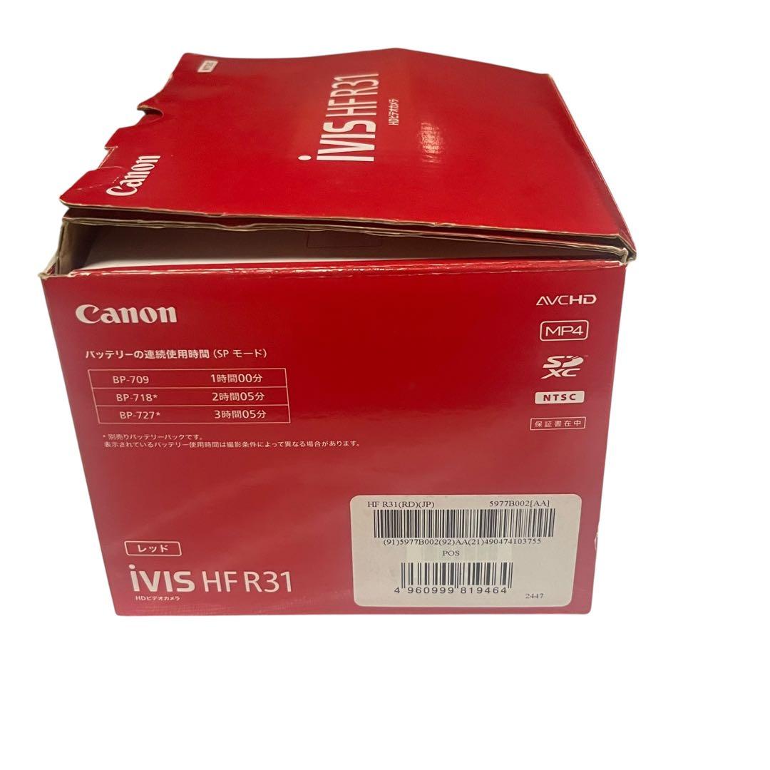 【メ1010-15】Canon ivisHFR32 ハンディビデオカメラ　レッド