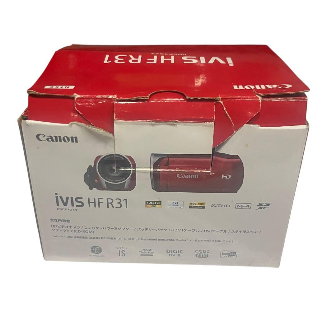【メ1010-15】Canon ivisHFR32 ハンディビデオカメラ　レッド