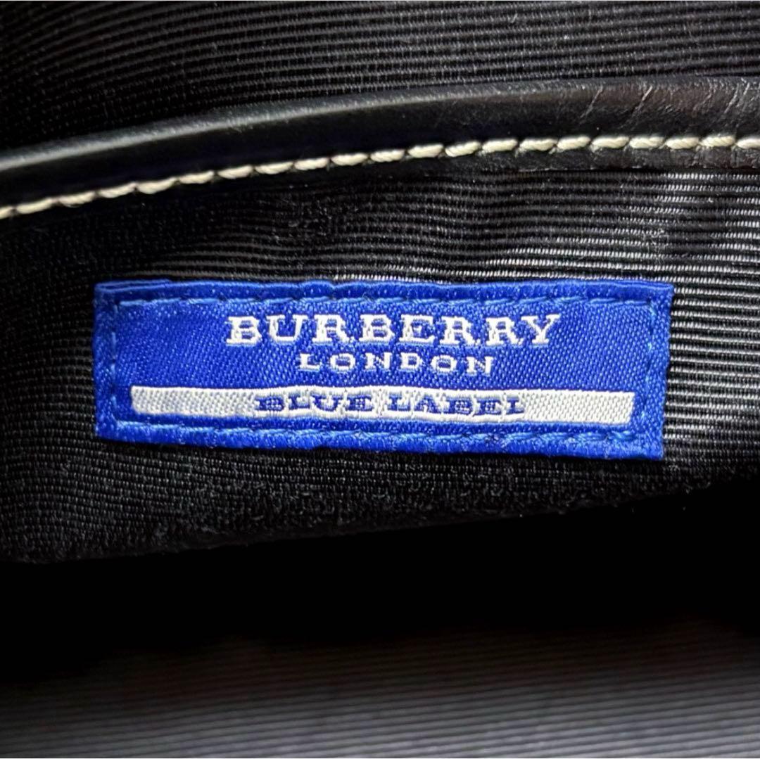 良品　BURBERRY BLUE LABEL ノバチェク総柄　ミニボストンバッグ