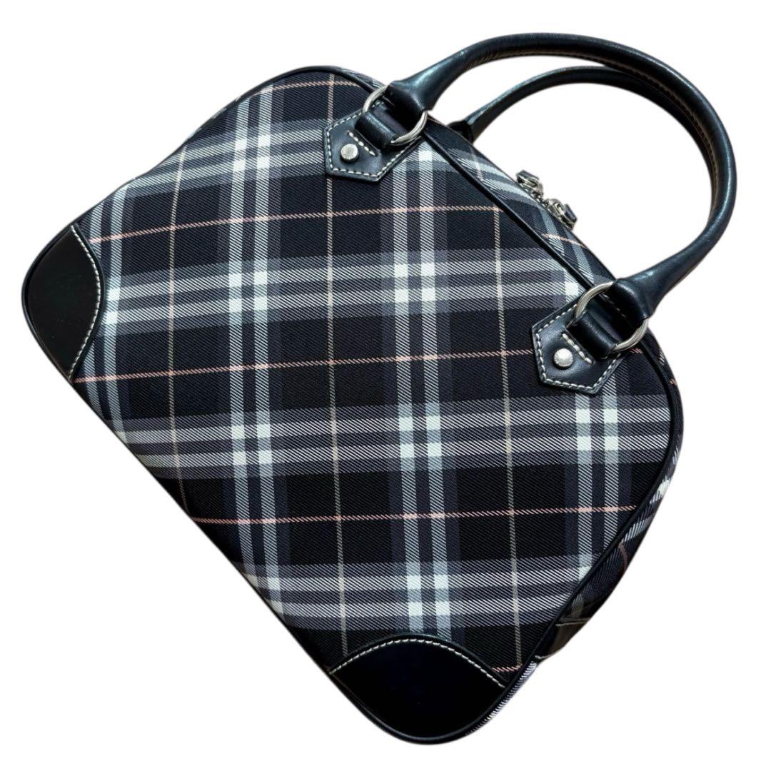 良品　BURBERRY BLUE LABEL ノバチェク総柄　ミニボストンバッグ