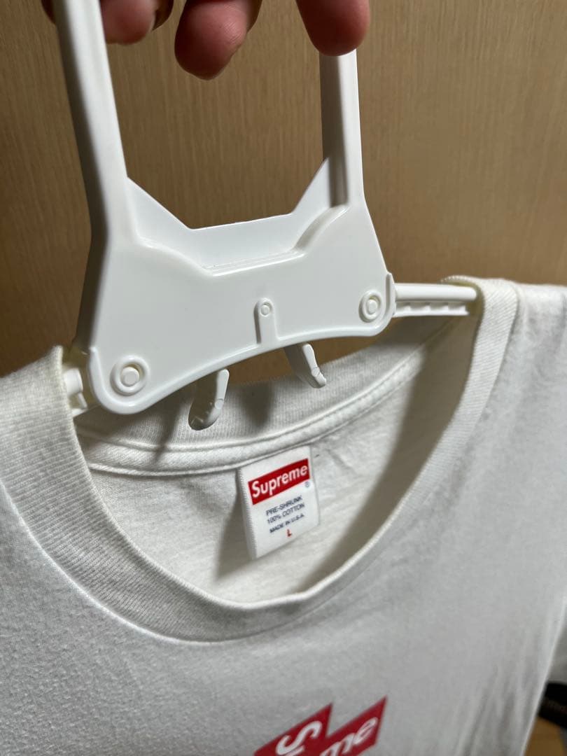 Supreme クロスボックスロゴ　ホワイト Tシャツ L