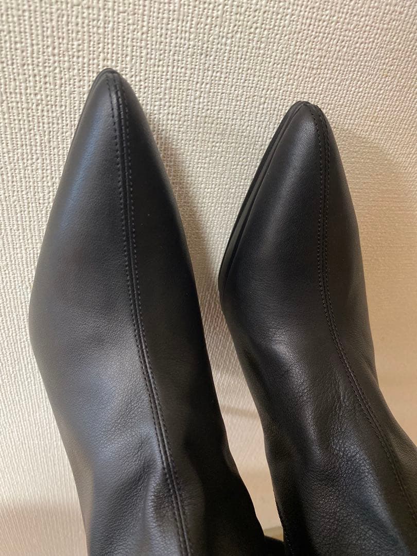 COMEX ブラック ニーハイブーツ 22½