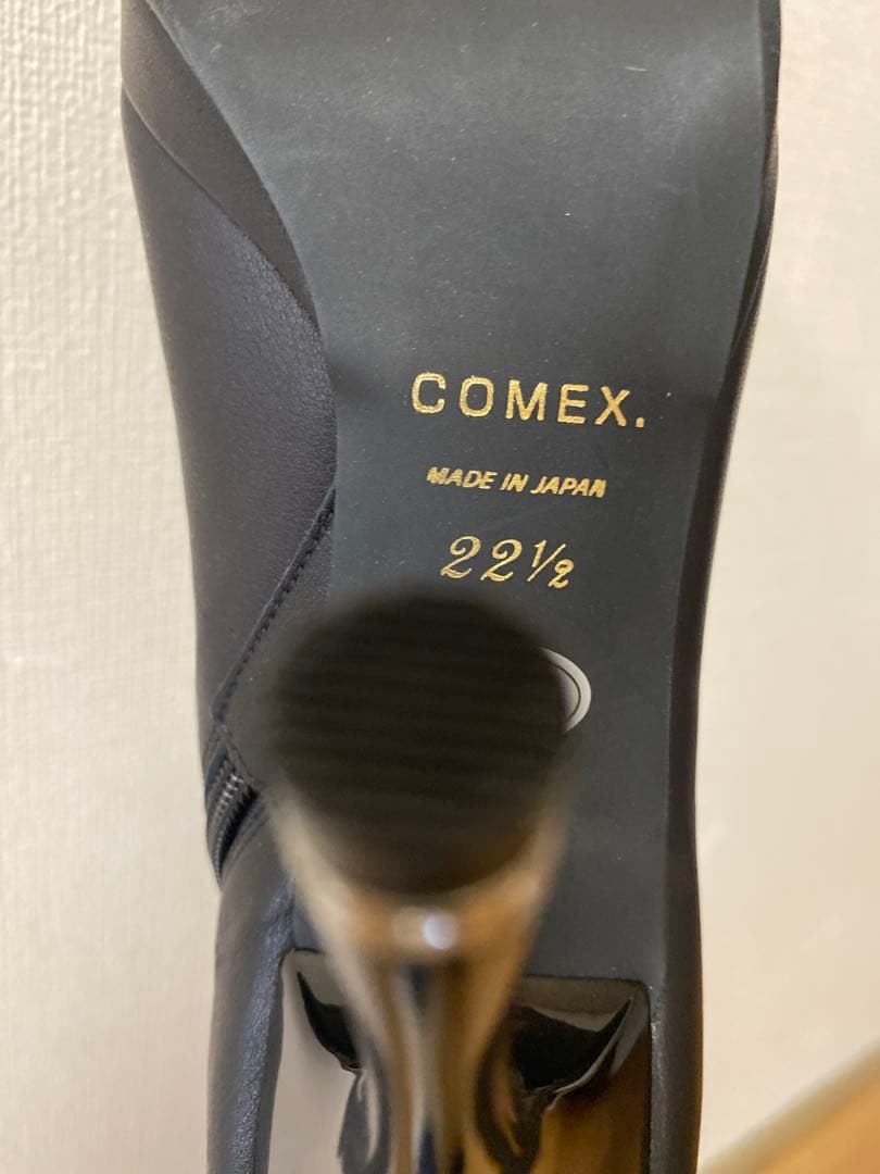 COMEX ブラック ニーハイブーツ 22½