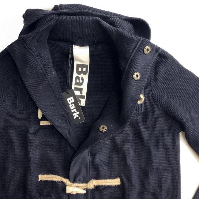 新品 Bark バーク コットンニット ダッフルコート ネイビー Mサイズ