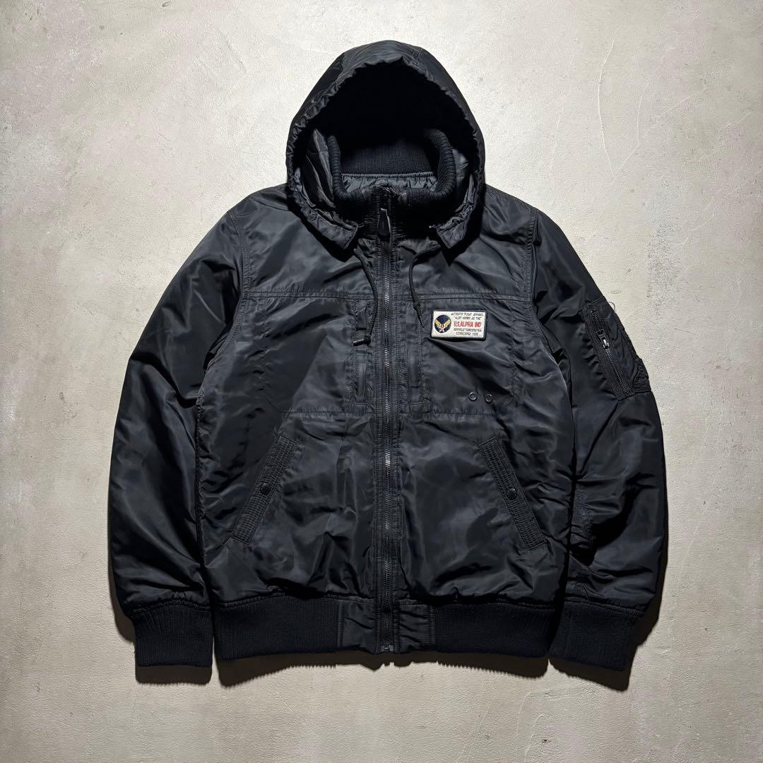 ALPHA INDUSTRIES フーデッド フライトジャケット