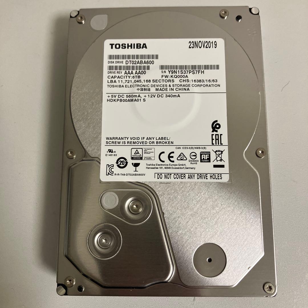 内蔵型ハードディスクドライブ TOSHIBA DT02ABA600 6001.1GB HDD