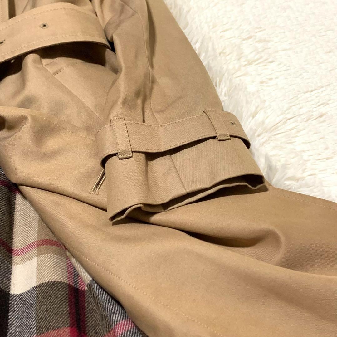 美品　マッキントッシュロンドン　ライナー　ベルト　チェック　ハニーベージュ