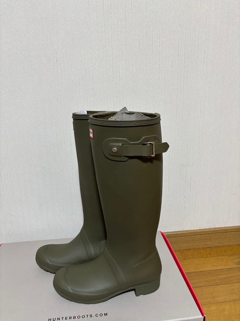 HUNTER レインブーツ　 オリーブグリーン