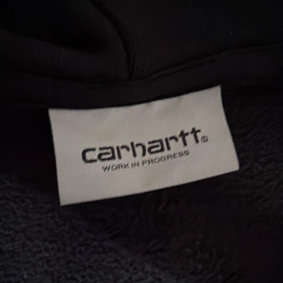 Carhartt ブラック フルジップフーディー　ジップパーカー　短丈