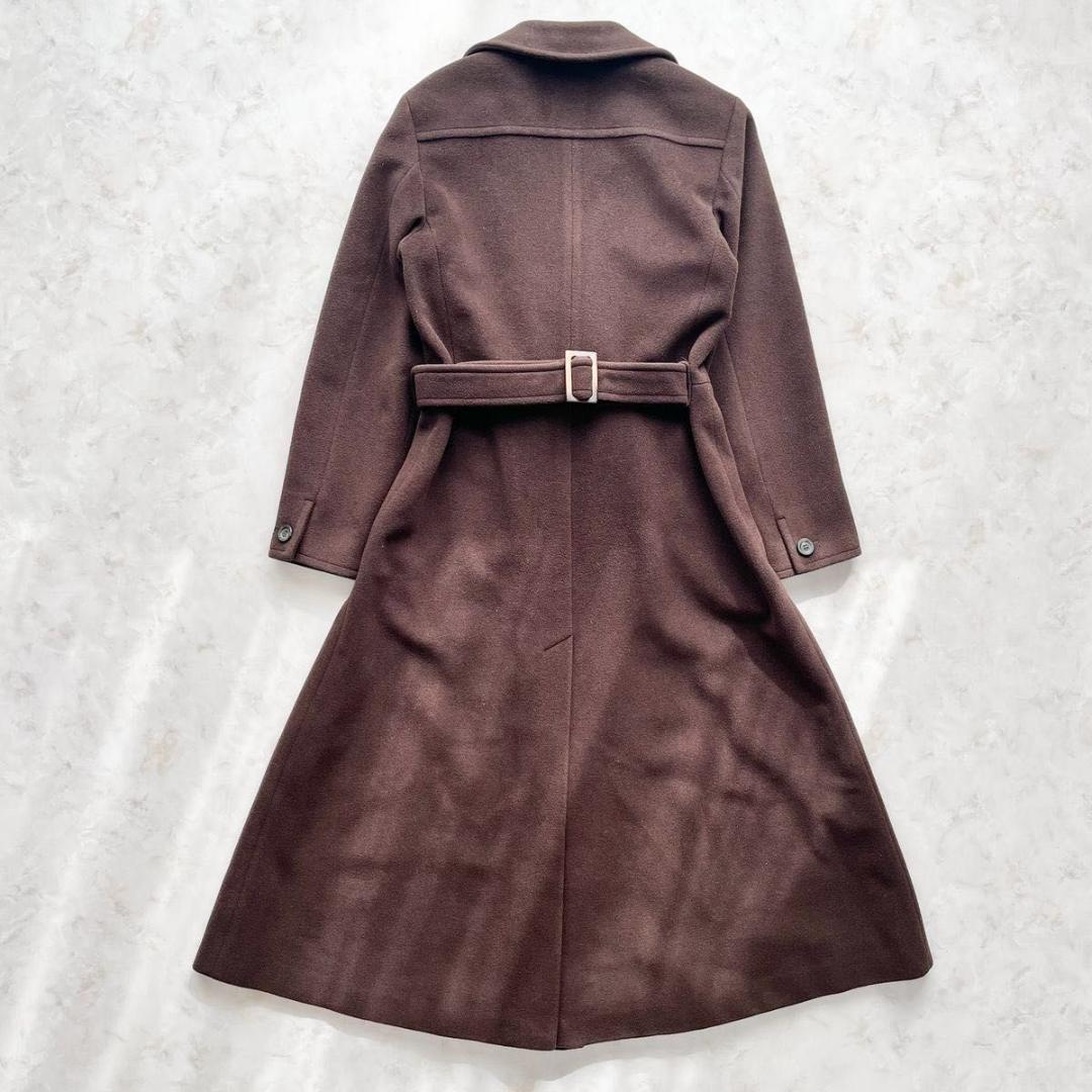 Max Mara ベルテッドコート ダブル　マキシ丈　ベルト　ガウン　42 XL