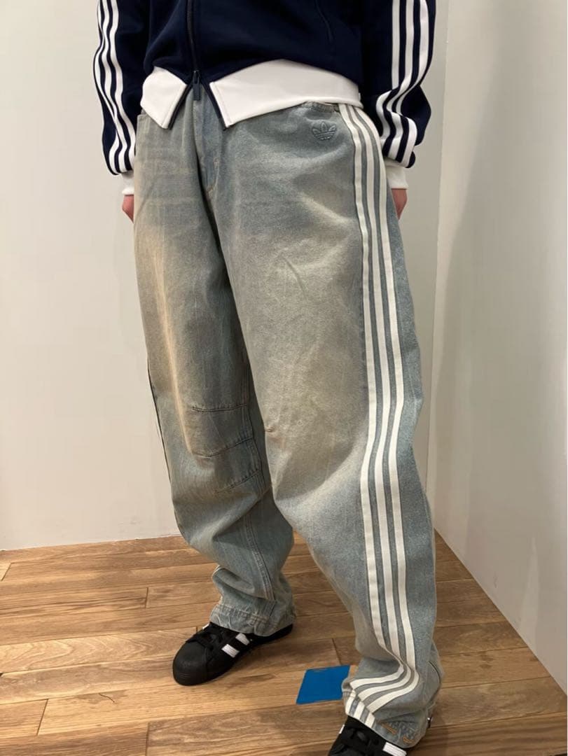 新品26】ADILENIUMシーズン3 バナナフィット ウォッシュドデニムパンツ