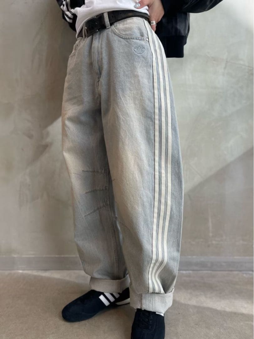 新品26】ADILENIUMシーズン3 バナナフィット ウォッシュドデニムパンツ