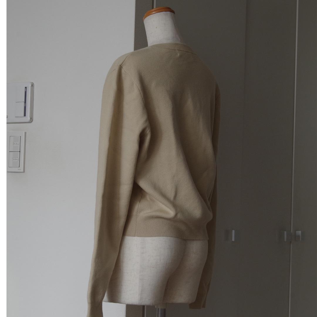 CABaN ライトベージュ コットンカシミヤ カーディガン　S