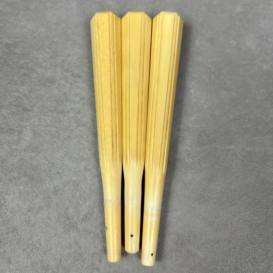 最高級天然素材　三味線糸巻き3本セット　細棹　中棹　素六面取り　直径16mm