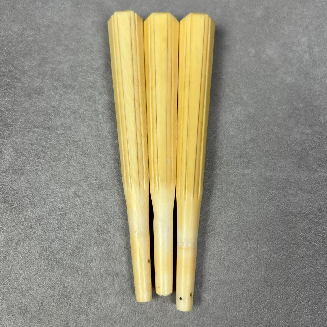 最高級天然素材　三味線糸巻き3本セット　細棹　中棹　素六面取り　直径16mm