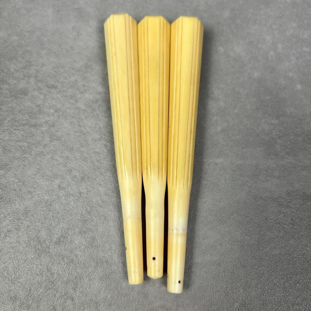 最高級天然素材　三味線糸巻き3本セット　細棹　中棹　素六面取り　直径16mm