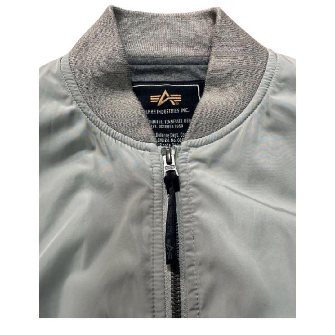 Alpha Industries MA-1 グレー L 春秋着用モデル
