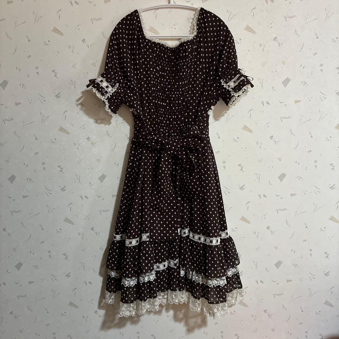 イノセントワールド　ワンピース　ドット　ブラウン