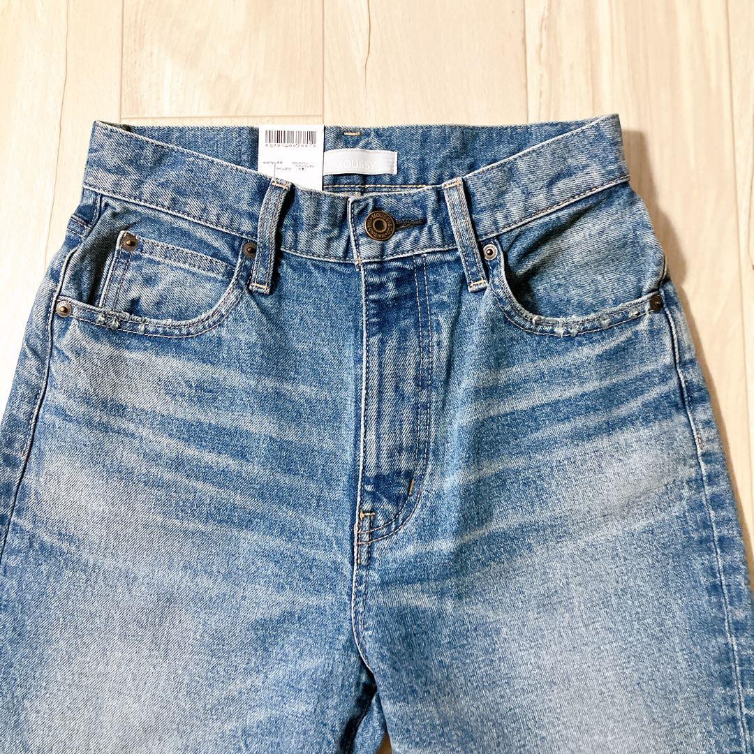 新品 タグ付き　MOUSSY MVS FLARE 26 ブルー　マウジー　フレア