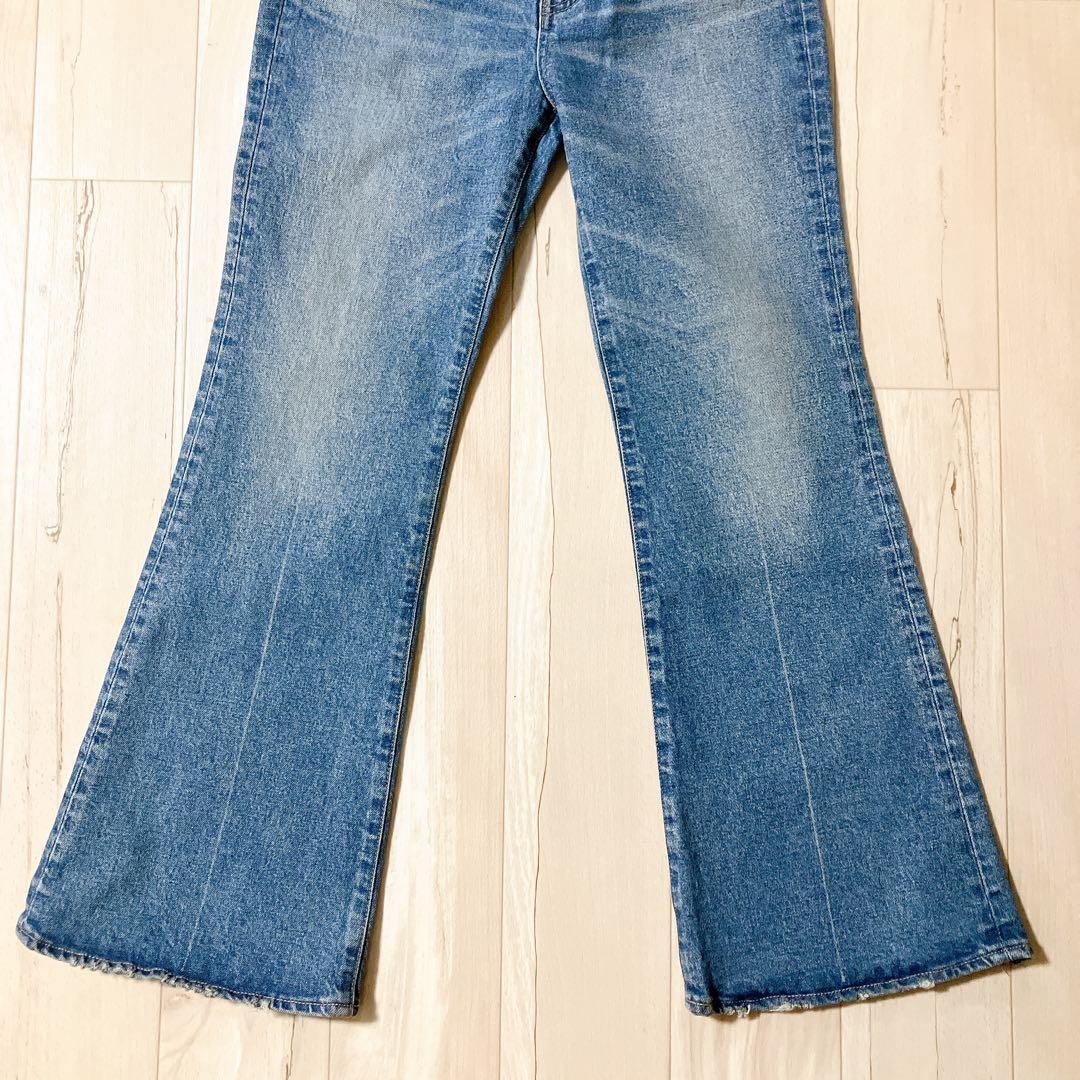 新品 タグ付き　MOUSSY MVS FLARE 26 ブルー　マウジー　フレア