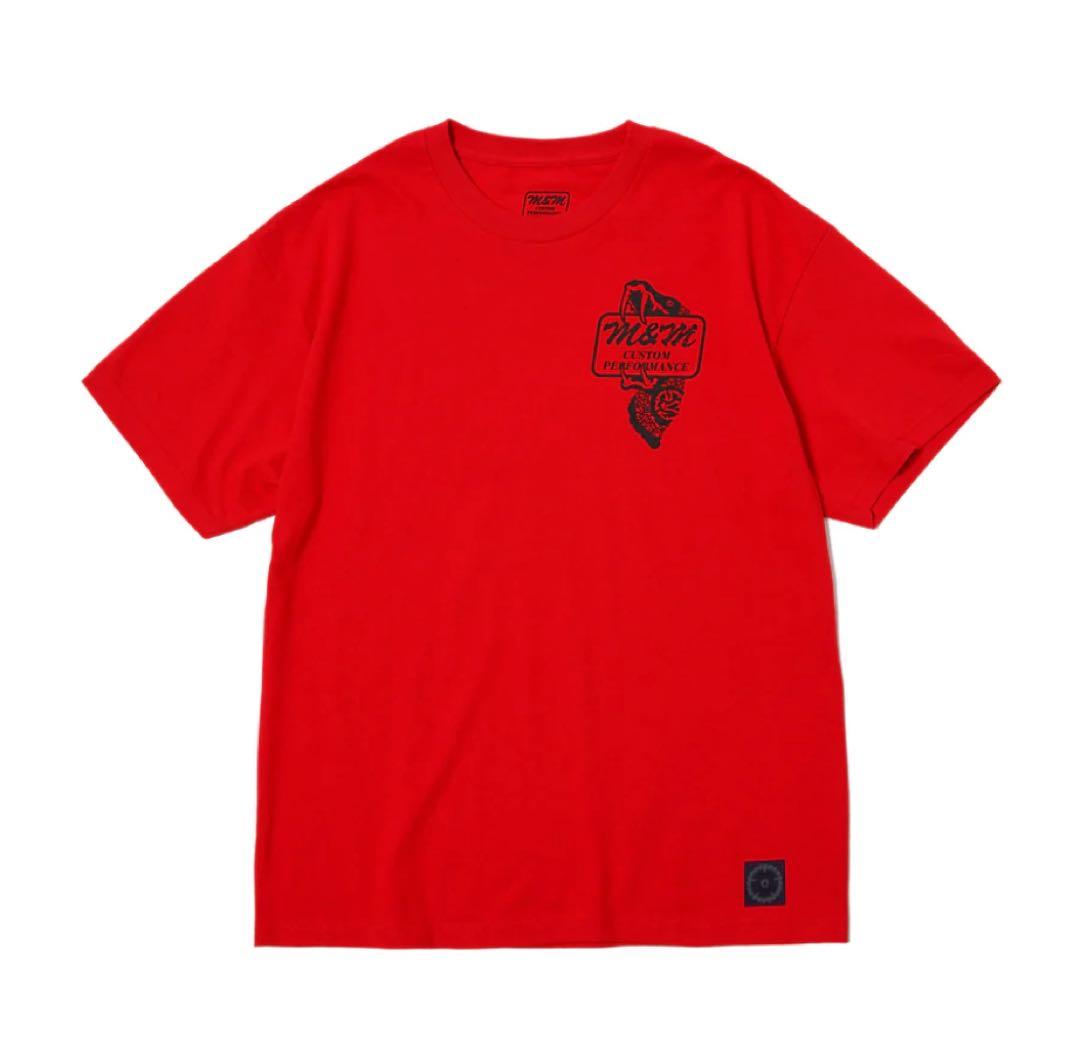 M&M×MASSES エムアンドエム　マシス　Tシャツ RED Lサイズ