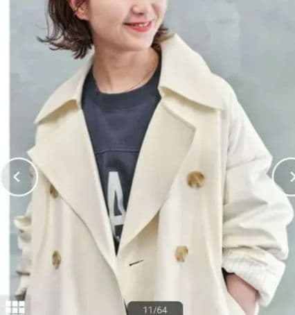 美品❤️Spick & Span アイボリー トレンチコート　定価42800円