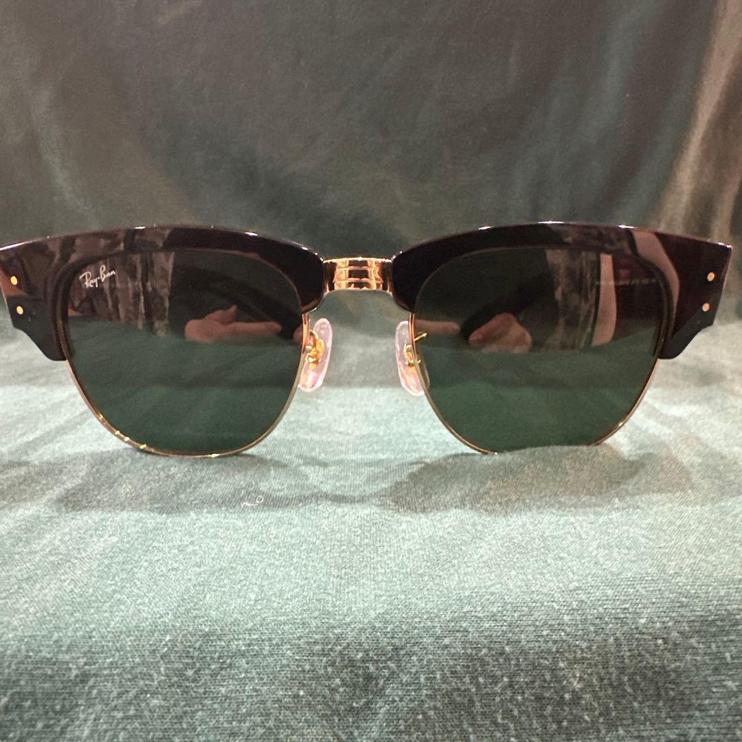 Ray-Banブラックラウンドサングラス ケース・クロス付き