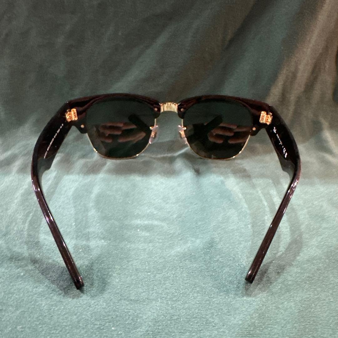 Ray-Banブラックラウンドサングラス ケース・クロス付き