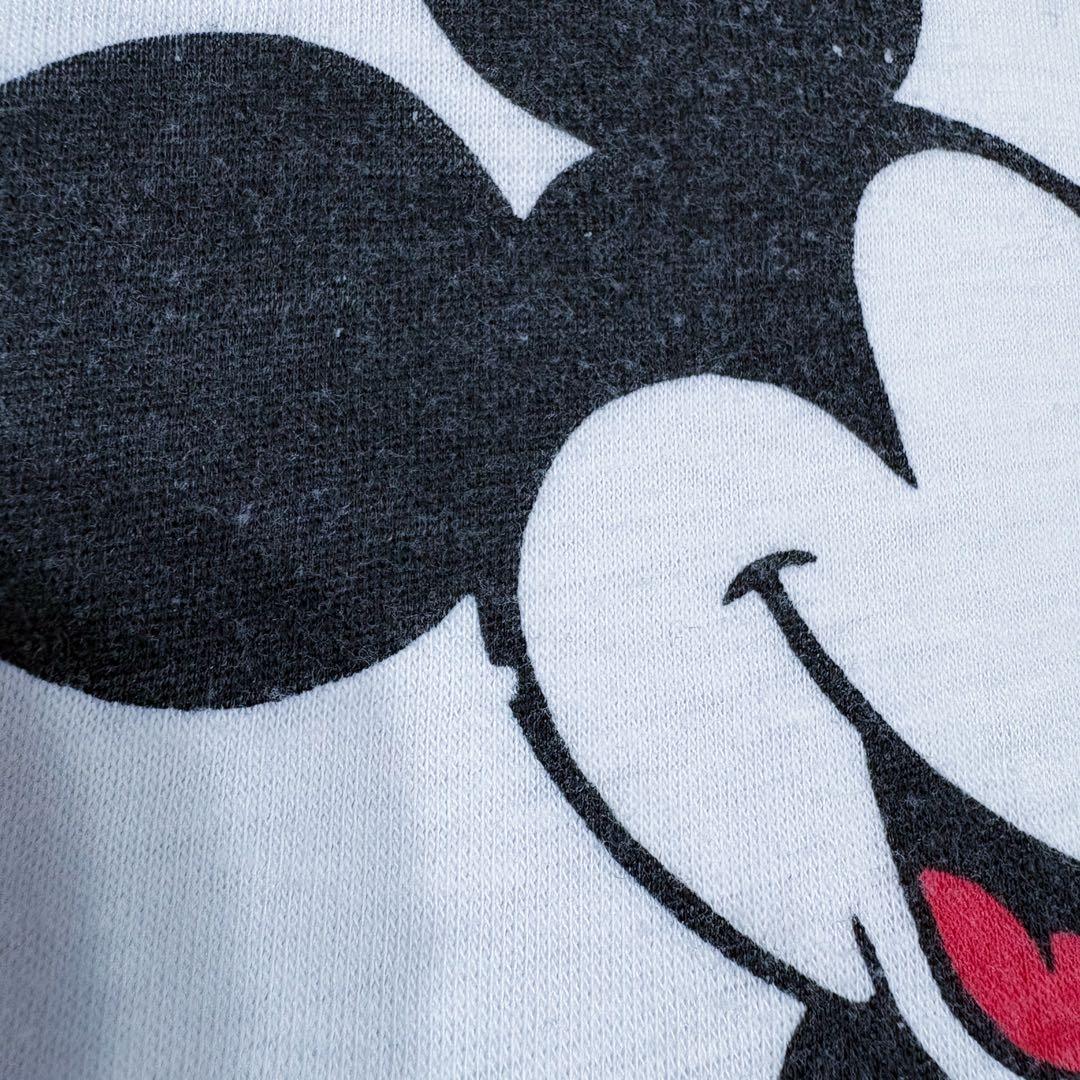 希少 エラプリ70s Disney 白足 ミッキー XL USA製 ビンテージ
