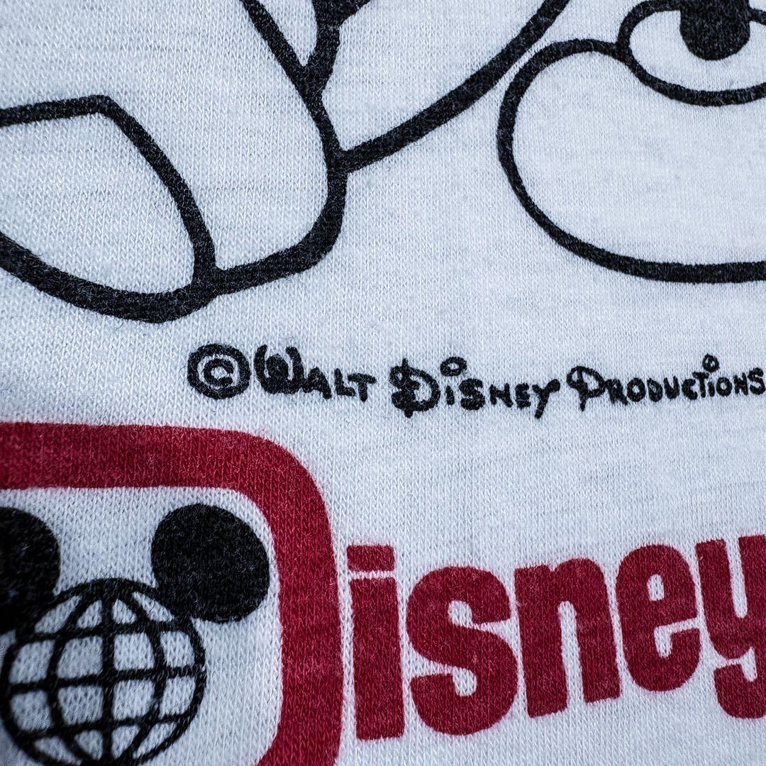 希少 エラプリ70s Disney 白足 ミッキー XL USA製 ビンテージ