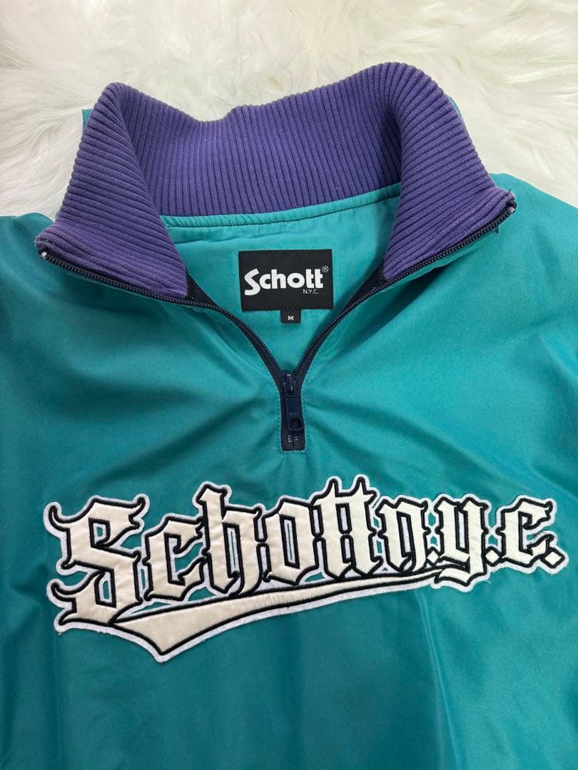 【公式サイト完売】AVIREX Schott ハーフジップジャケット
