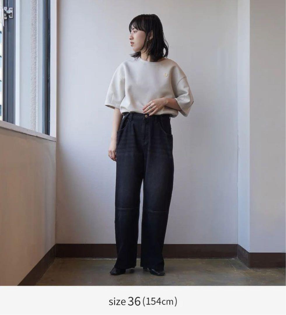 新品タグ付き⭐︎YENN(イェン) タックベルト デザイン パンツ　BLACK 黒