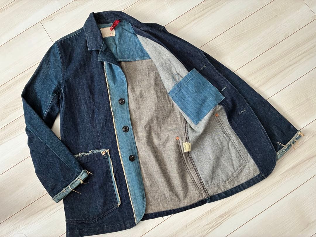 Levisリメイク加工 継ぎ接ぎ デニム カバーオール ジャケット