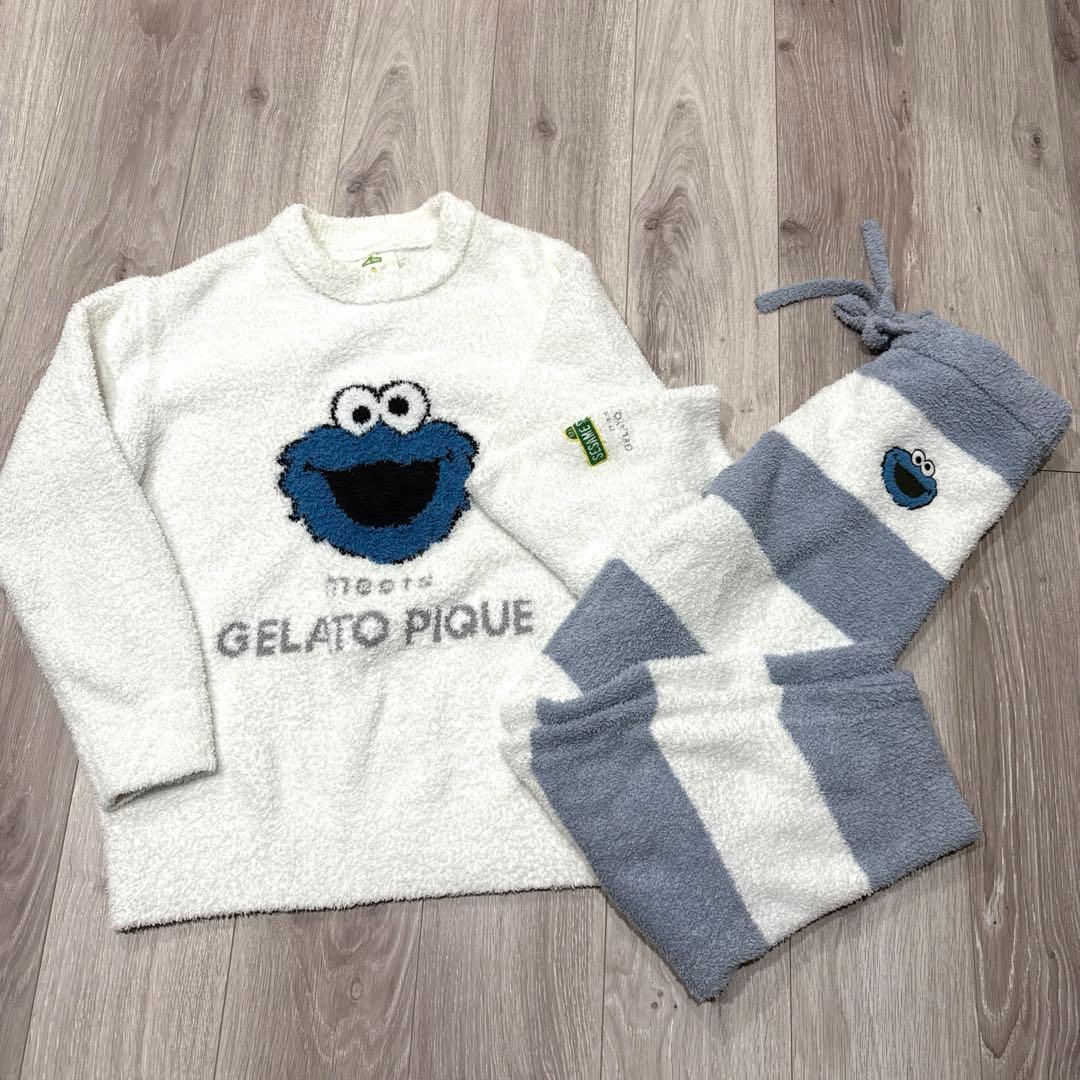 GELATO PIQUE セサミストリートプルオーバー&パンツセット