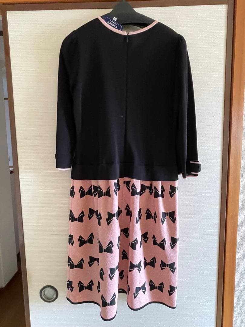M.SGRACY リボン柄長袖ワンピース サイズ40