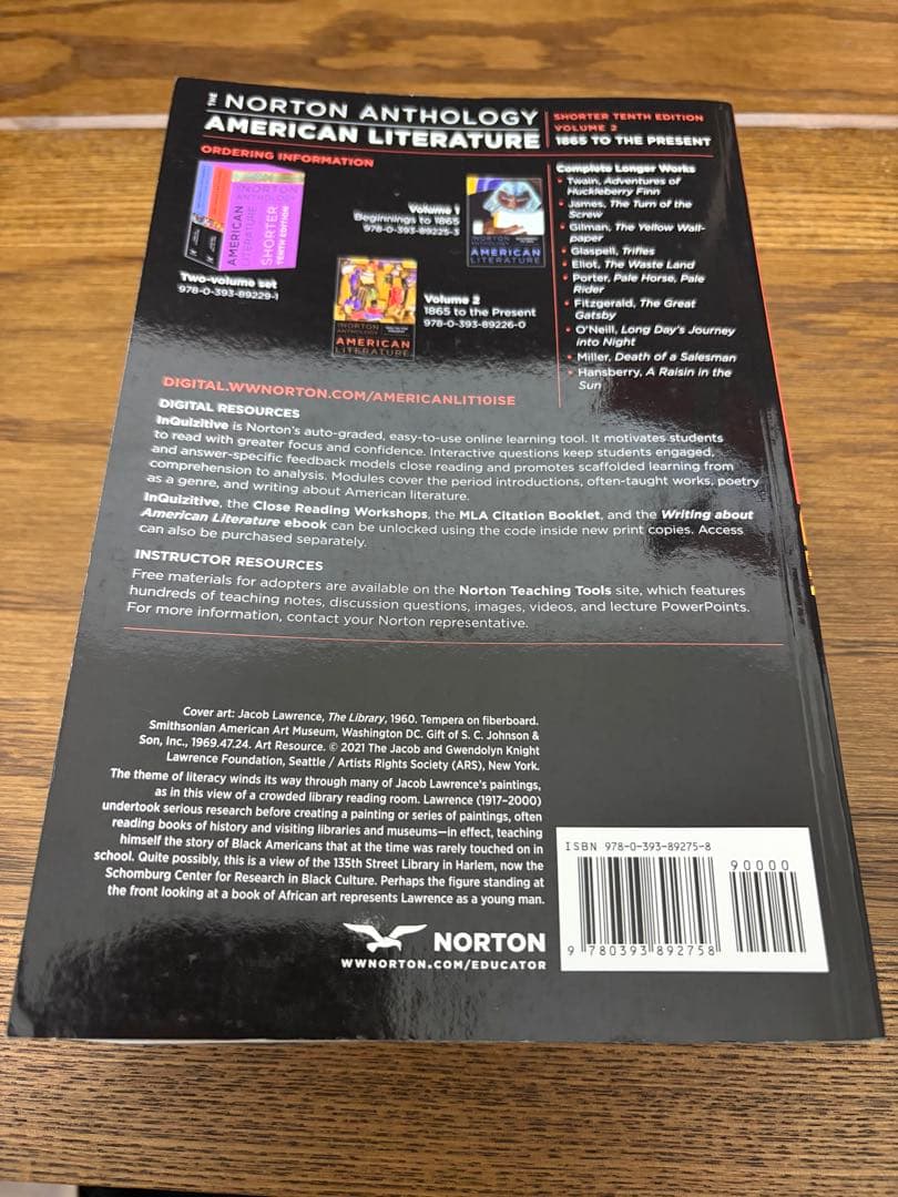 洋書 The Norton Anthology American Literature