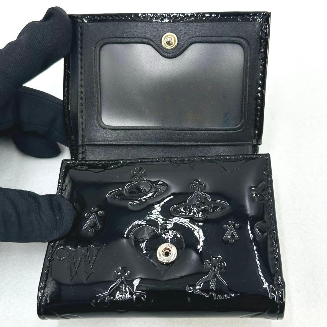 Vivienne Westwood オーブロゴ がま口 三つ折り財布 ブラック
