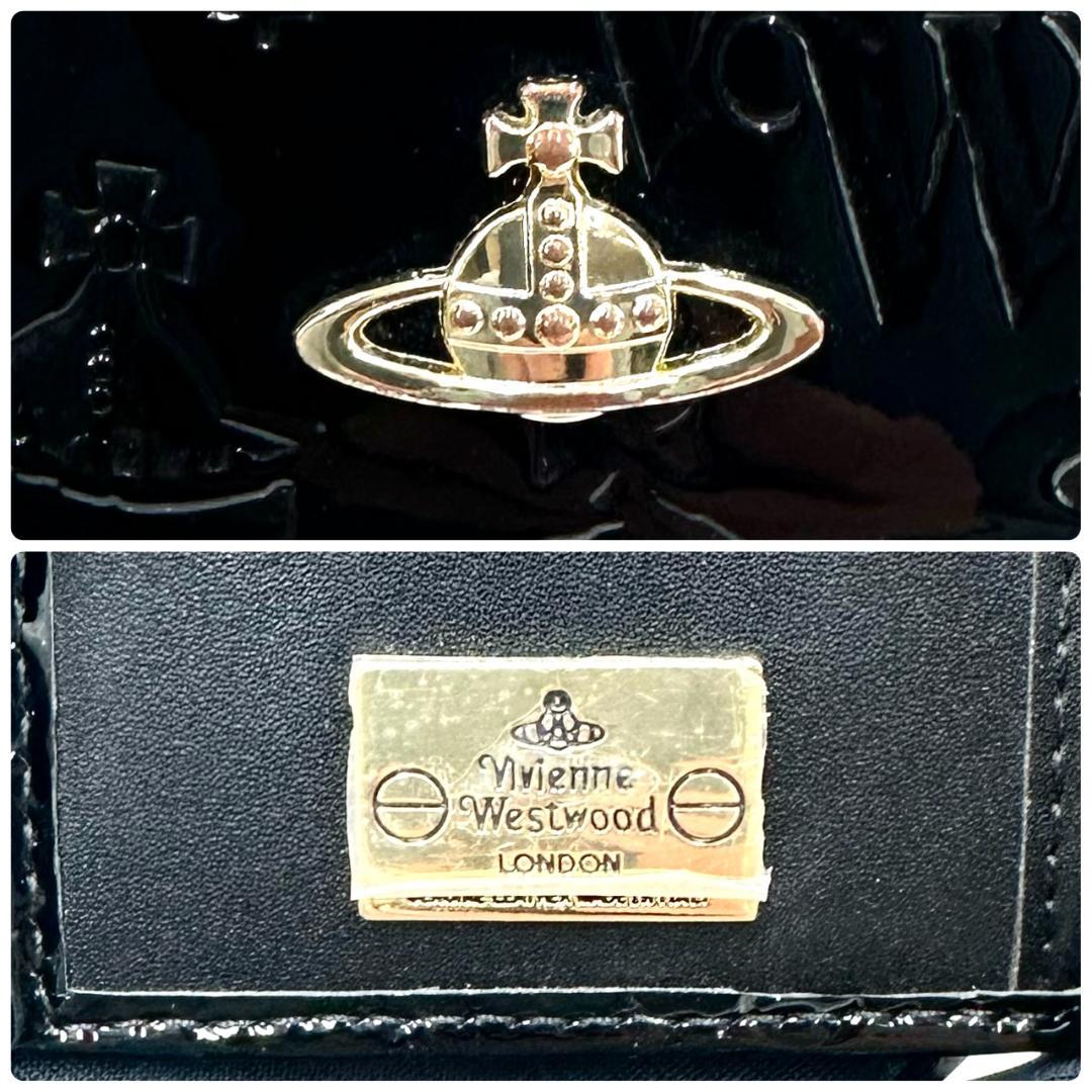 Vivienne Westwood オーブロゴ がま口 三つ折り財布 ブラック