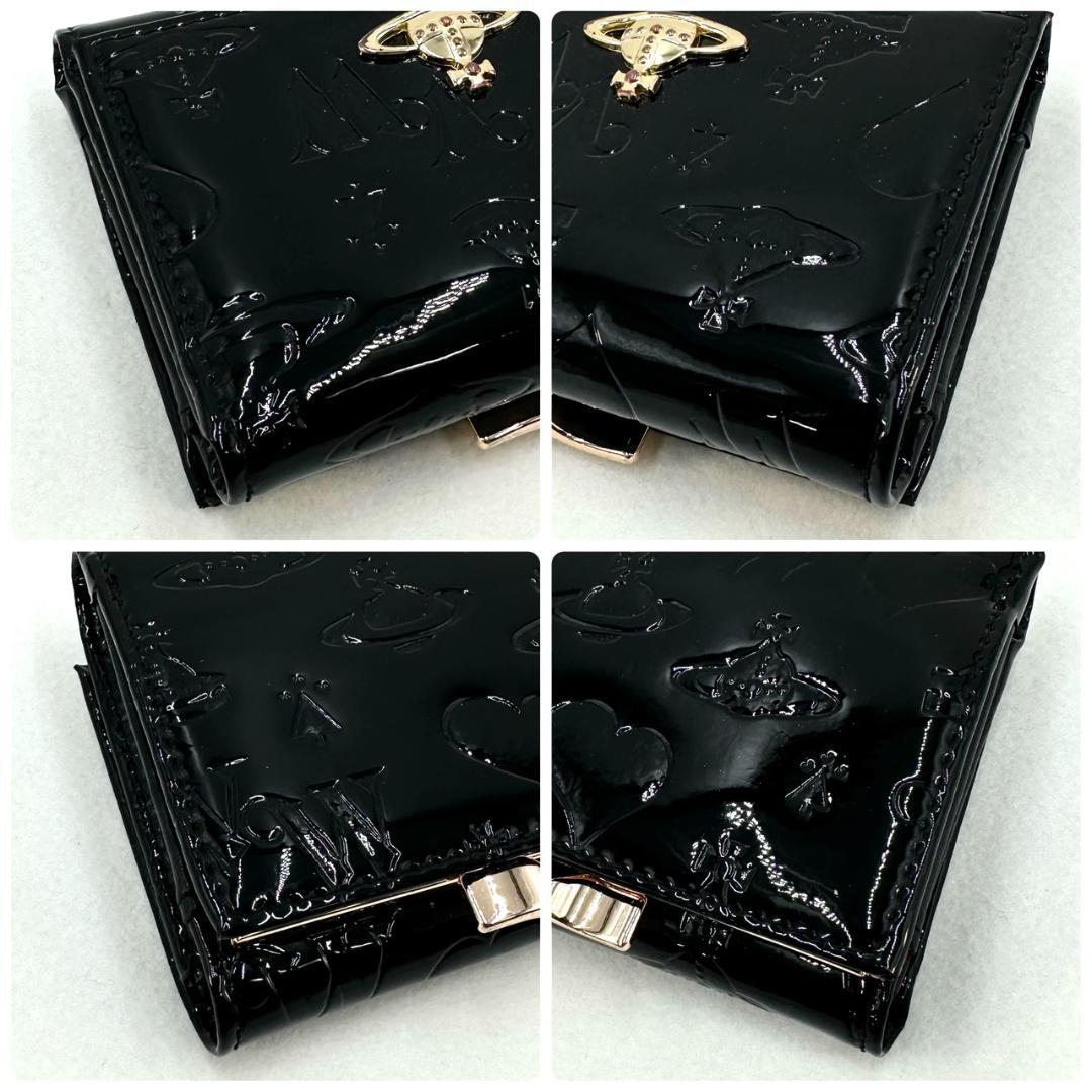 Vivienne Westwood オーブロゴ がま口 三つ折り財布 ブラック