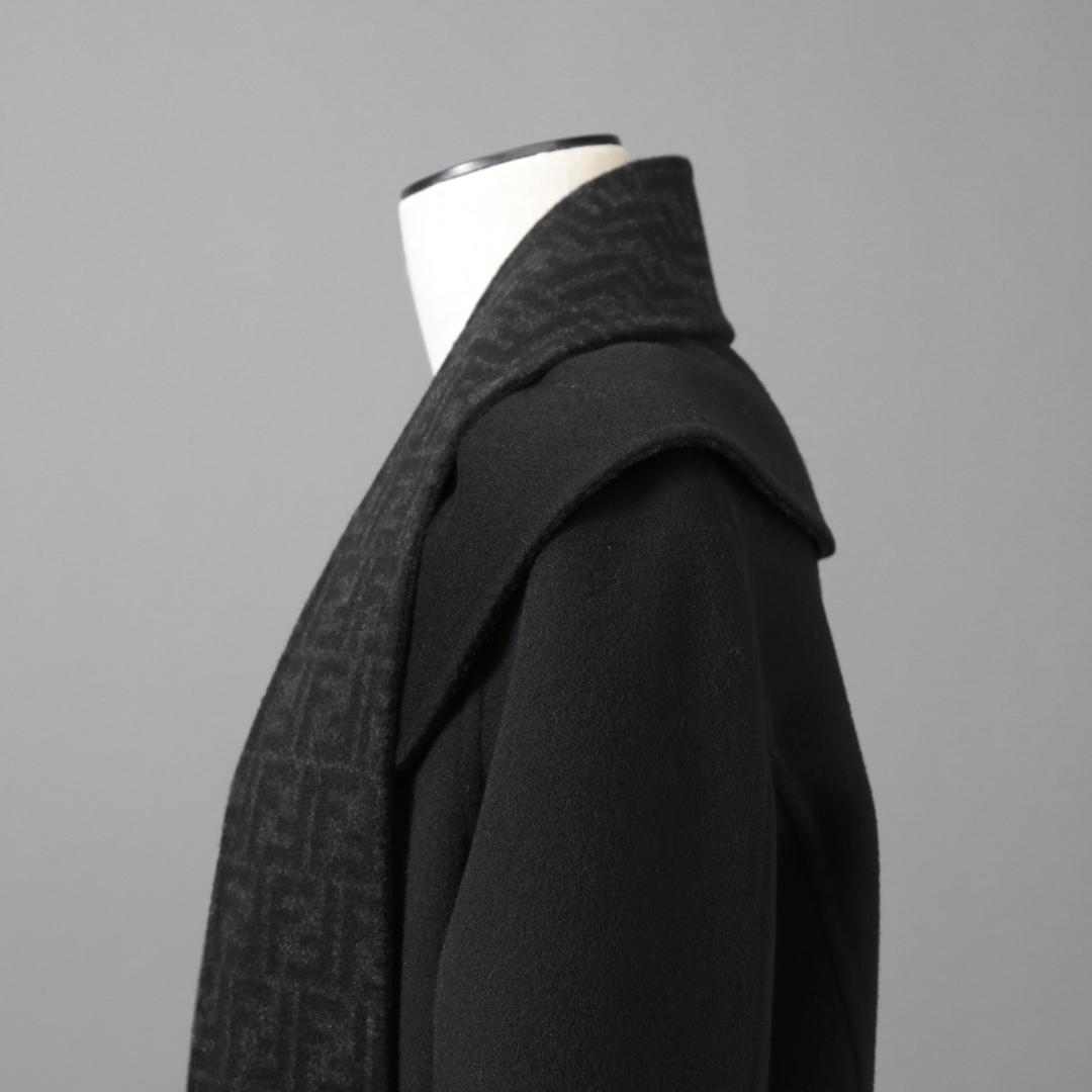 FENDI 19AW 美品 裏地FFロゴ ズッカ柄 マフラー付き ロングコート