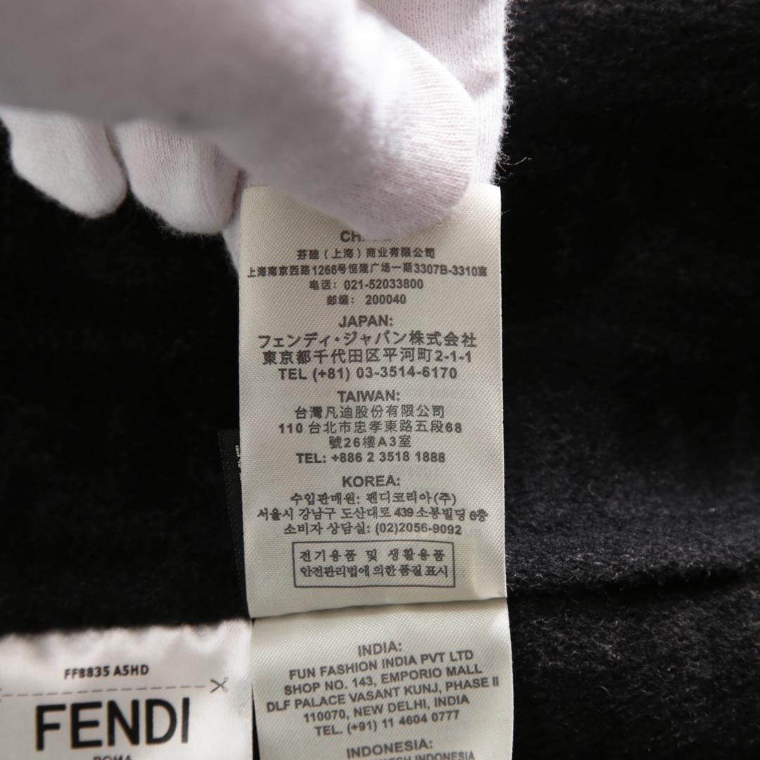 FENDI 19AW 美品 裏地FFロゴ ズッカ柄 マフラー付き ロングコート