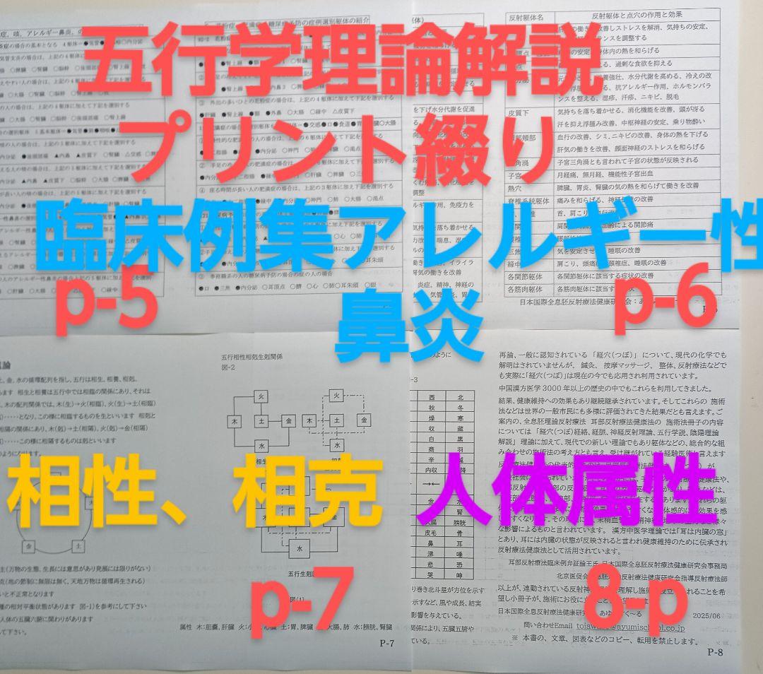 BP32:耳つぼ：臨床例60例集+チャート2+解説プリント（ジュエリー必須）プロ