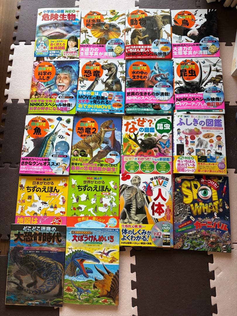 DVDつき　動く図鑑move 絵本　18冊　まとめ売り