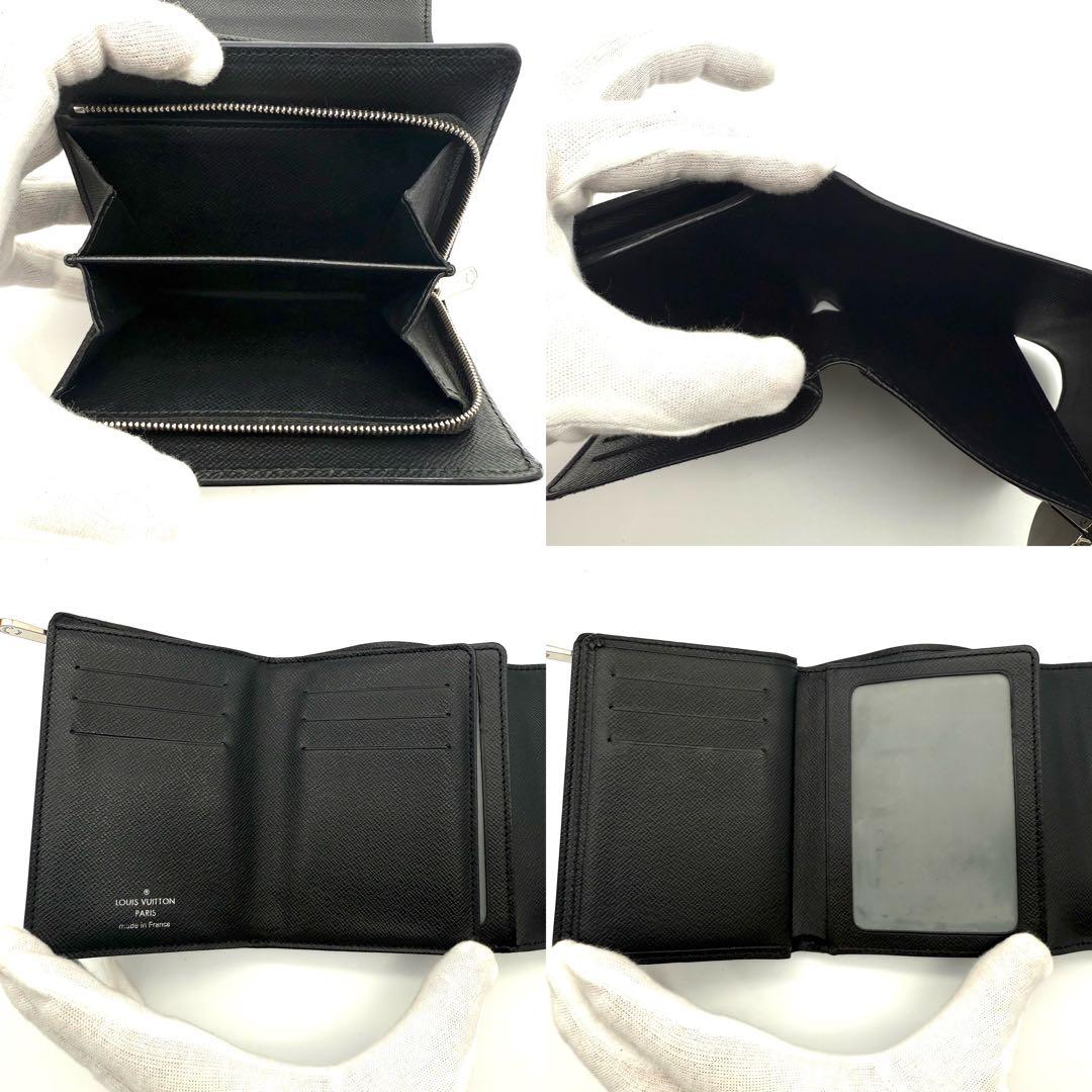 【極美品】ルイヴィトン 3つ折り財布 エピ ノワール ポルトフォイユ ジョイ 黒