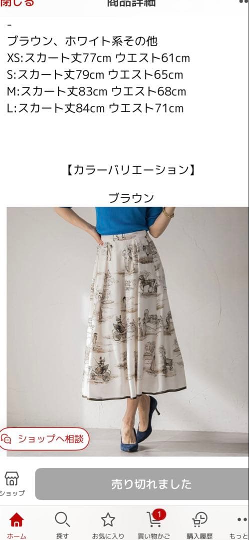 ヴィアッジョブルー 貴婦人シリーズ　スカート　お値下げ中