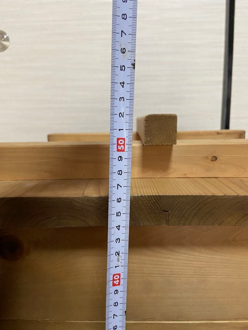 木製角【大】せいろ　アンティーク　レトロ　竹スノコ付き　蒸し器