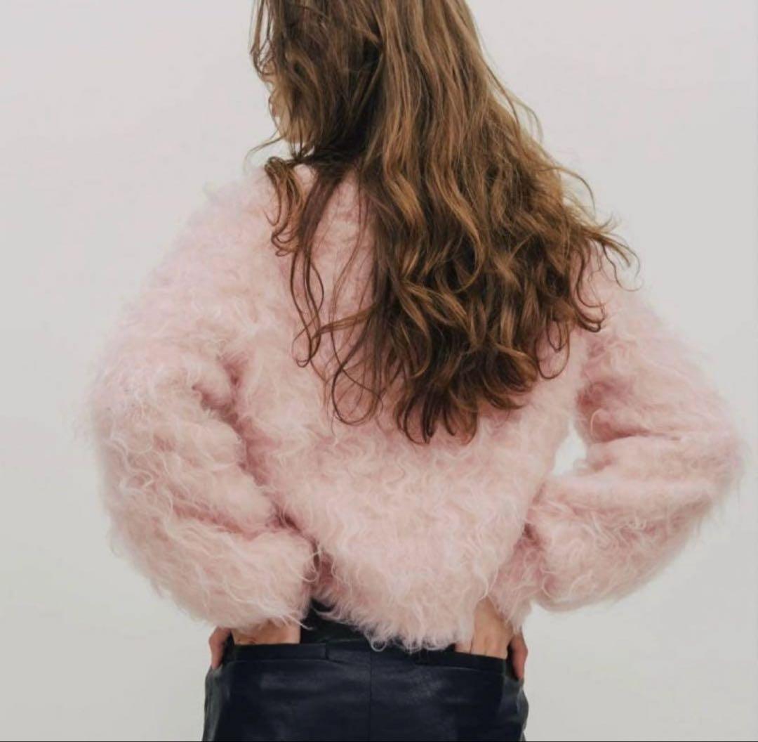 トップス the toe WESTMINSTER SHAGGY CARDIGAN pink