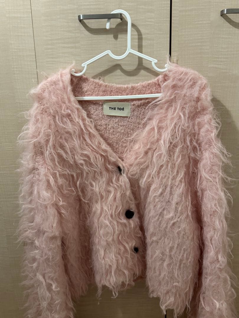 トップス the toe WESTMINSTER SHAGGY CARDIGAN pink