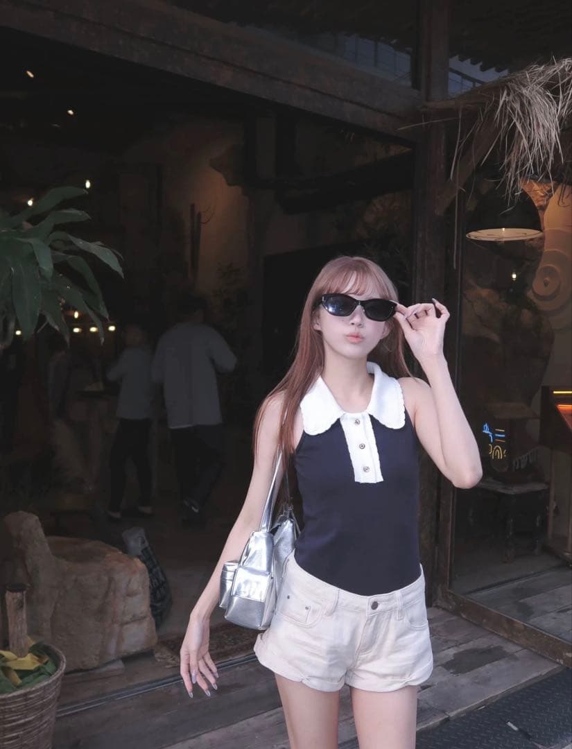 新品 未使用 bibiy BUNNIE BODYSUIT ネイビー